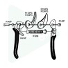 Contre-lame + goupille pour Pradines P108/23 et P110/23