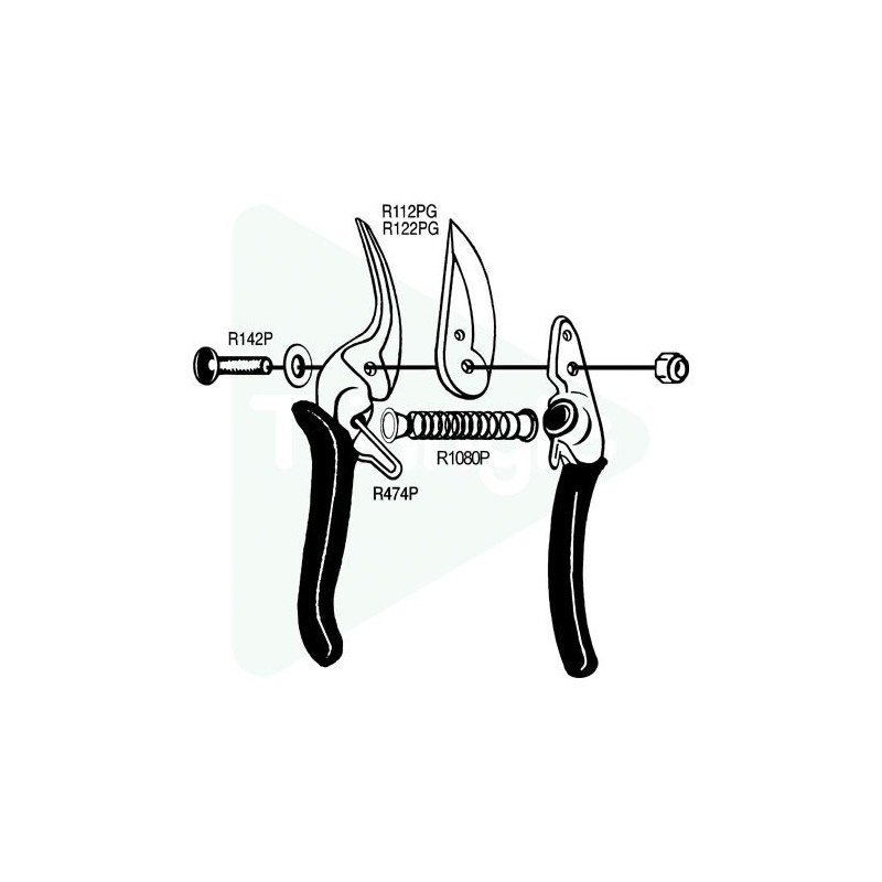 Lame + goupille pour Pradines P3/23 et P5/23