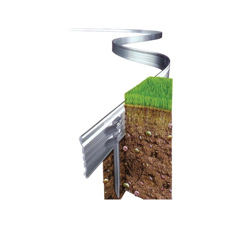 Lot de 5 bordures à gazon aluminium*