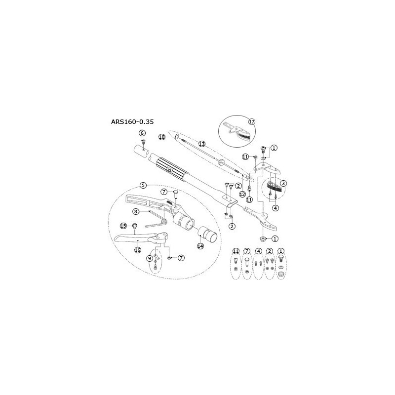 Tête de coupe pour sécateur cueille-fleurs ARS manche fixe