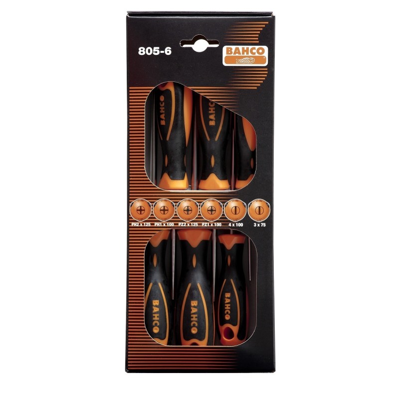 Jeu de 6 tournevis mixte BAHCO