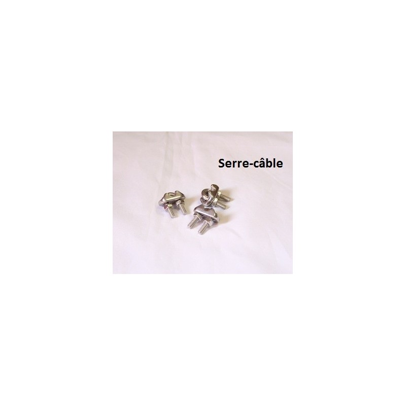 Lot de 10 serre-câble à étrier inox pour végécâble