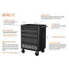 Servante BAHCO 7 Tiroirs - noir - 216 outils *