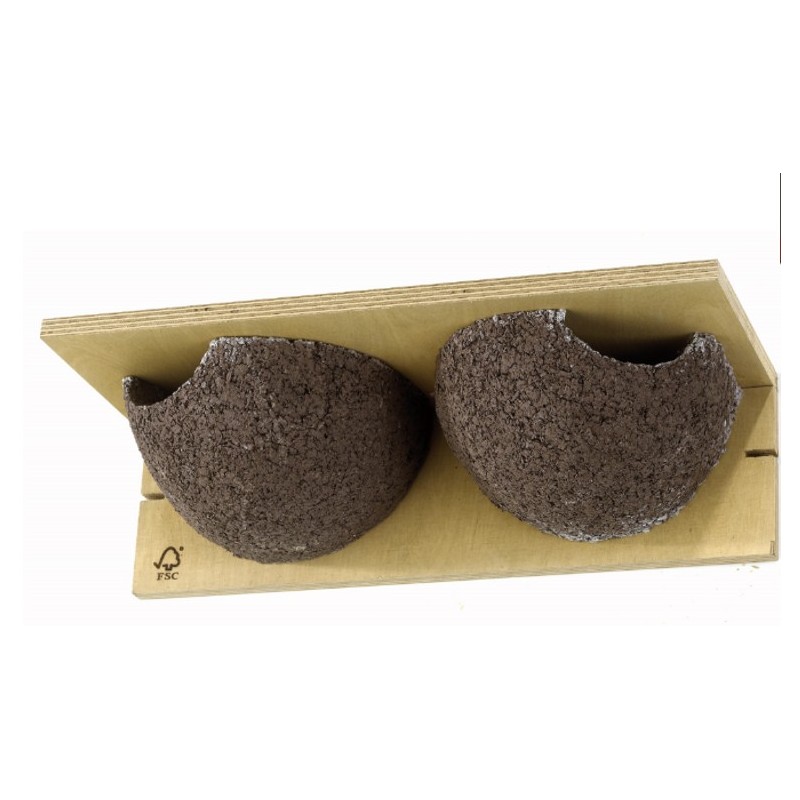 Nichoir pour Hirondelles de fenêtre - bois et béton