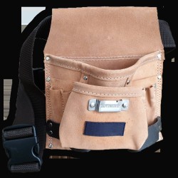 Sacoche à outils en cuir véritable