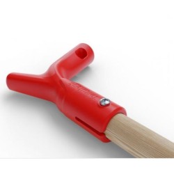 Poignée ergonomique pour manche en bois