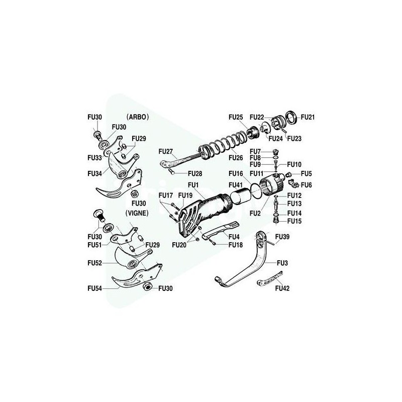 Support amortisseur + piston primaire pour Paterlini Futura