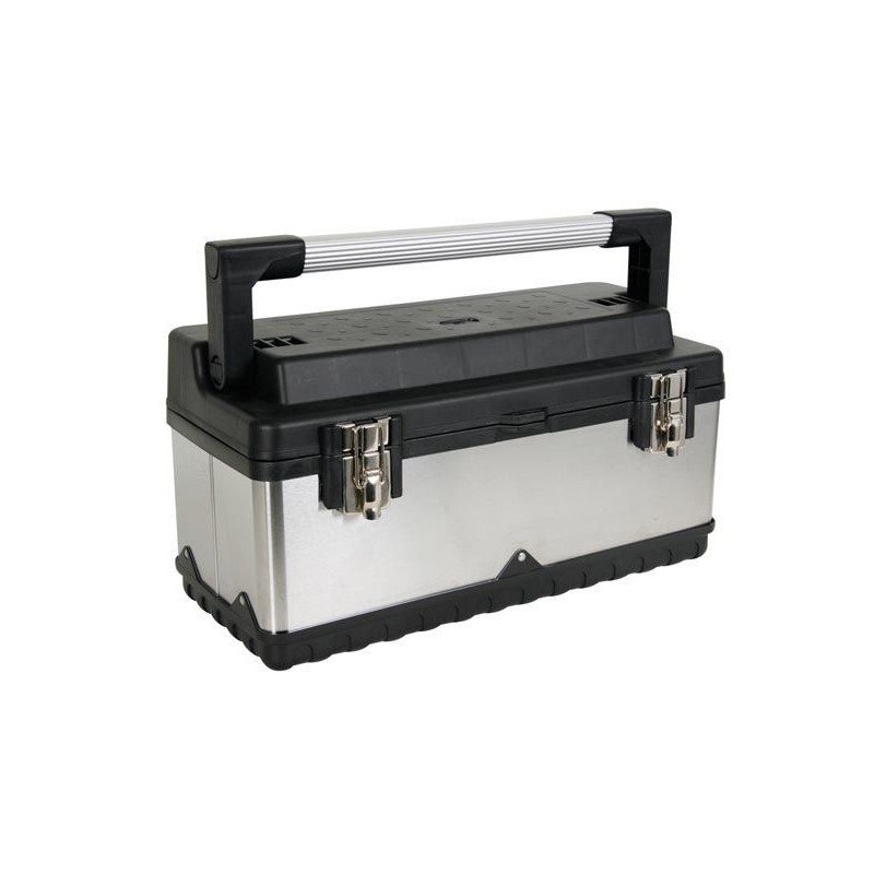Boîte à outils 26,7L en acier inoxydable