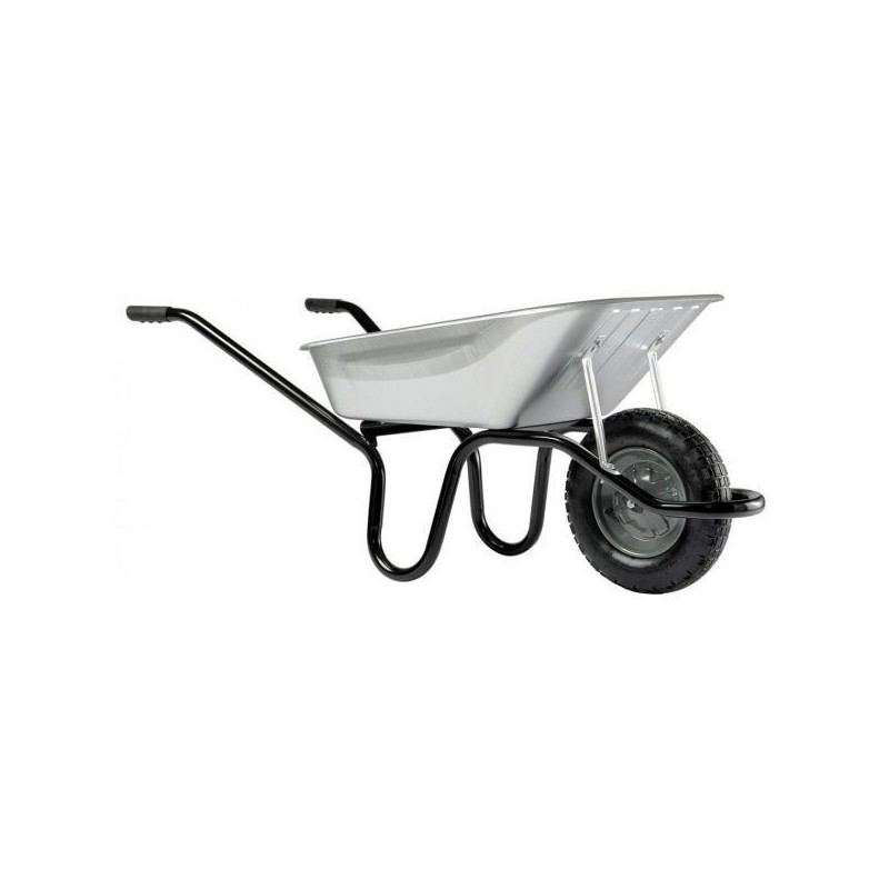 Brouette 100L galvanisée 1 roue gonflable*
