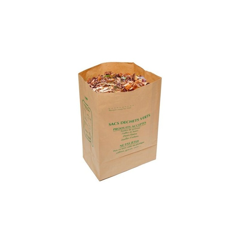 10 Sacs kraft 125L pour déchets verts