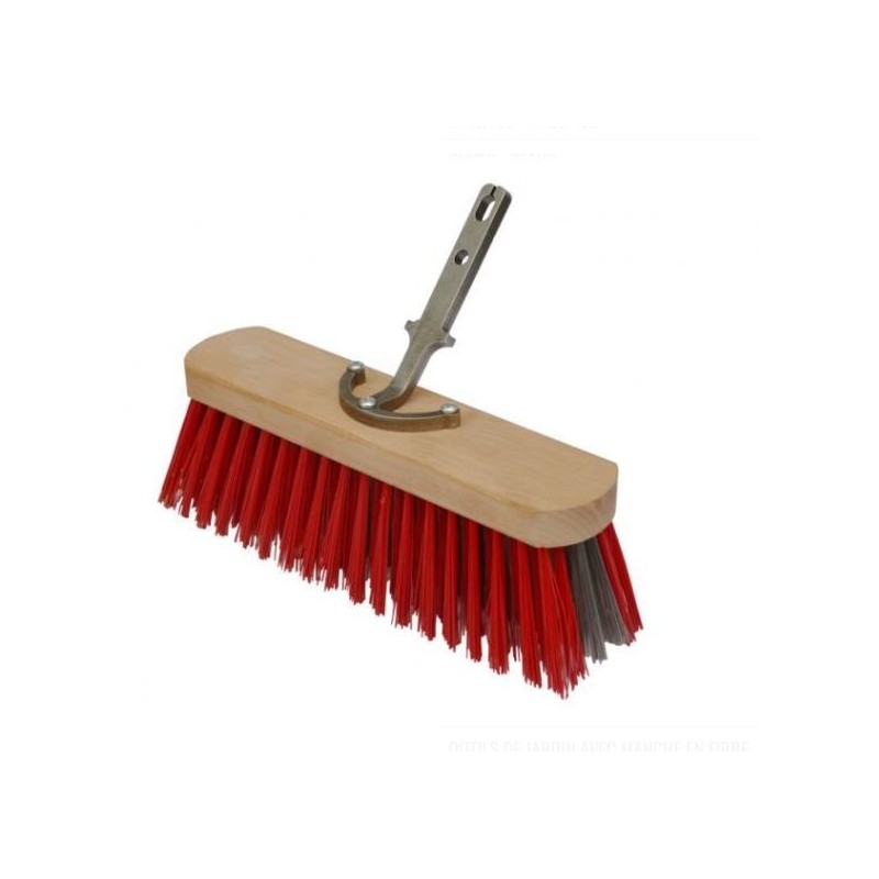 Balai cantonnier PP Rouge / Fil d'acier Click Pro