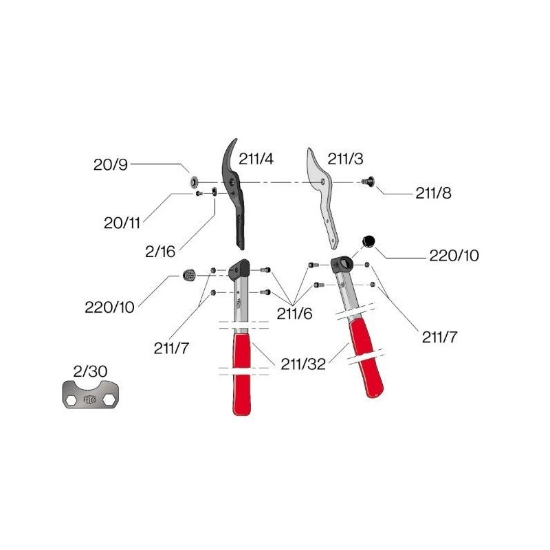 Lame de rechange pour Felco 211