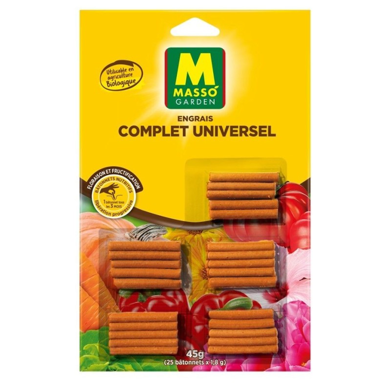 25 bâtonnets engrais complet universel UAB
