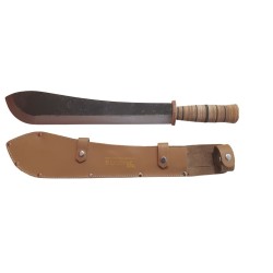 Machette en acier forgé, manche en cuir