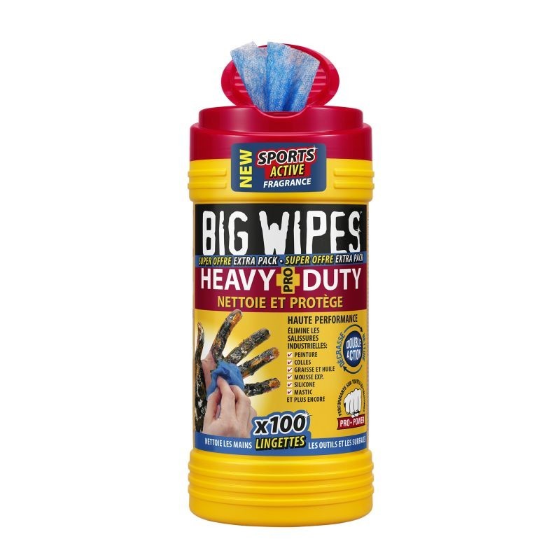 Boîte de 100 lingettes pour le nettoyage des mains