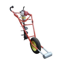 Tarière thermique sur brouette PF420 - Pflanzfuchs professionnelle
