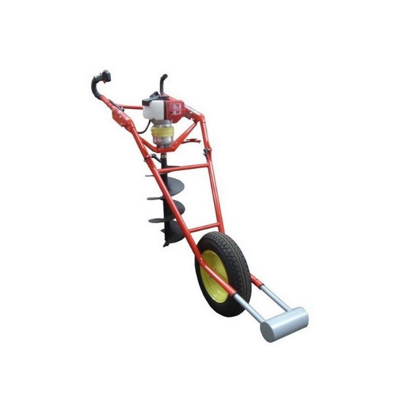 Tarière thermique sur brouette PF420 - Pflanzfuchs professionnelle