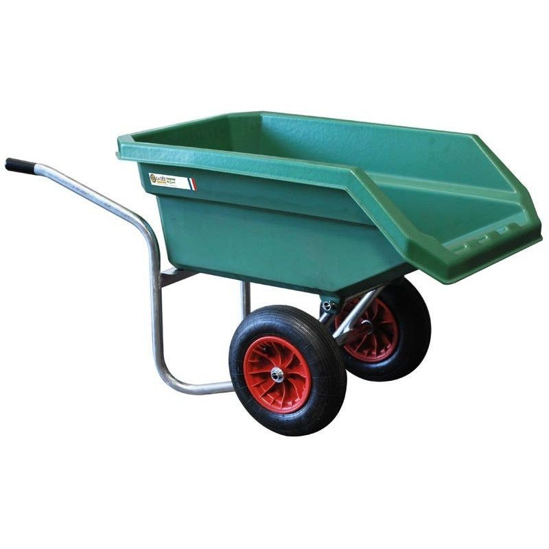 Brouette 200 L deux roues - Cuve Polyéthylène et Châssis Galvanisé