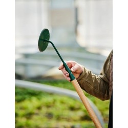 Binette ronde Growers en acier avec manche frêne massif