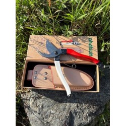 Set sécateur Okatsune 103 et étui cuir de ceinture