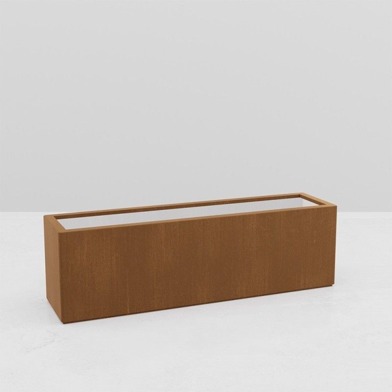Jardinière rectangulaire Gaia 2000x500x500 mm - Corten
