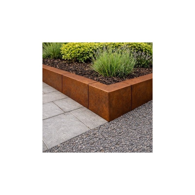 Bordure de soutènement corten 2000 x 250 x 500 mm