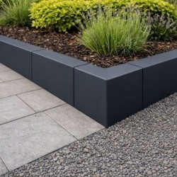 Bordure de soutènement Gris Anthracite 2000 x 250 x 500 mm