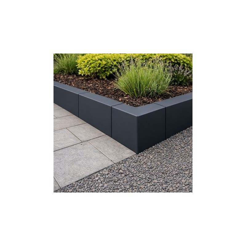 Bordure de soutènement Gris Anthracite 2000 x 250 x 500 mm