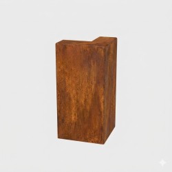 Angle rentrant pour bordure Corten 250x250x500 mm