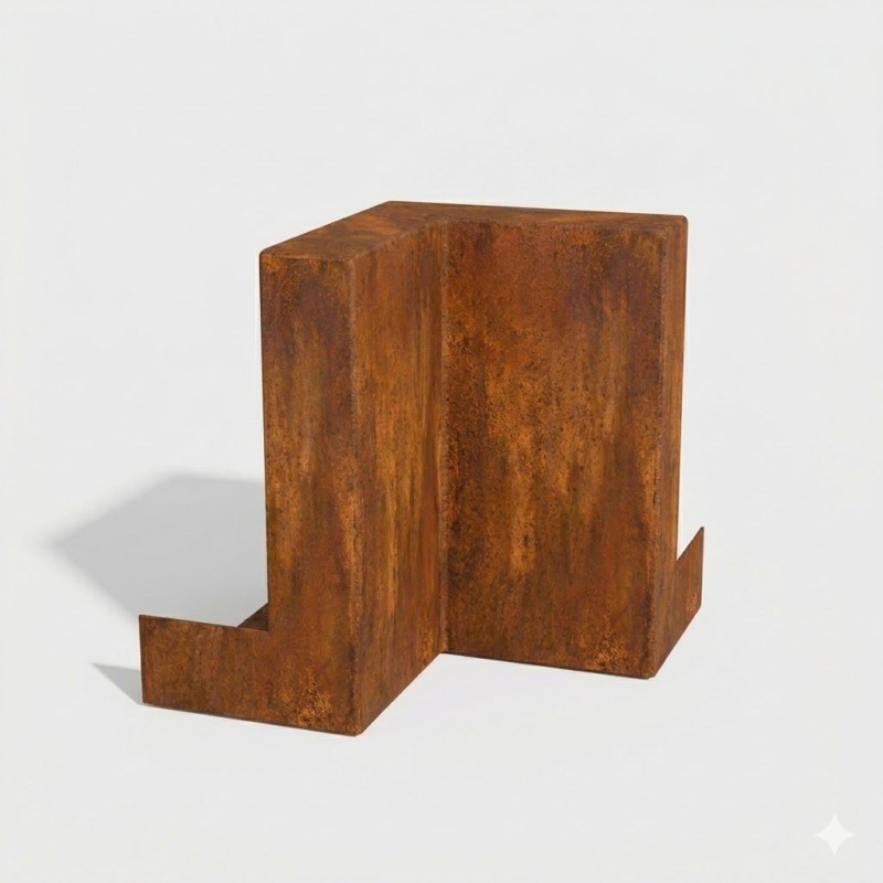 Angle sortant pour bordure corten 250x250x500 mm