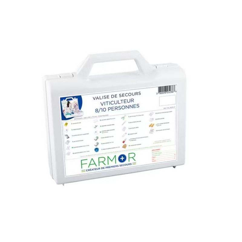 Valise de secours "Viticulteur" 8/10 personnes