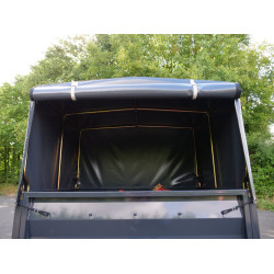 Bâche avec arceau pour triporteur Rhino - Protection benne