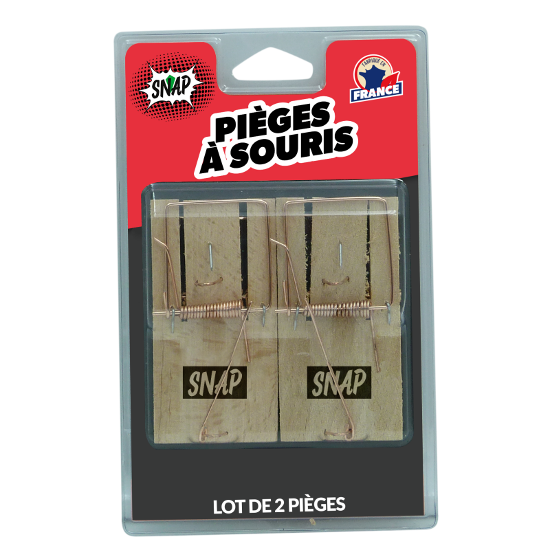 2 Pièges à souris : Lot pratique et fabrication française