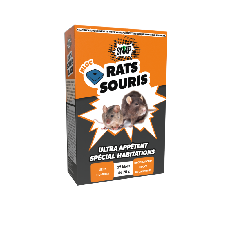 Raticide souricide en blocs : Solution anti-rongeurs