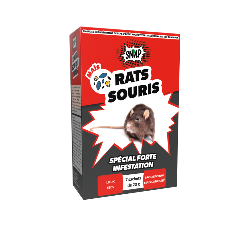 Sachet de maïs concassé raticide souricide : Anti-rongeurs