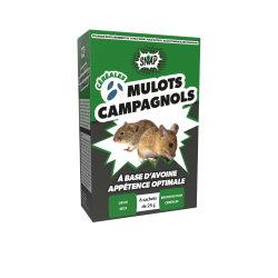 Sachet d'avoine décortiquée raticide souricide mulots