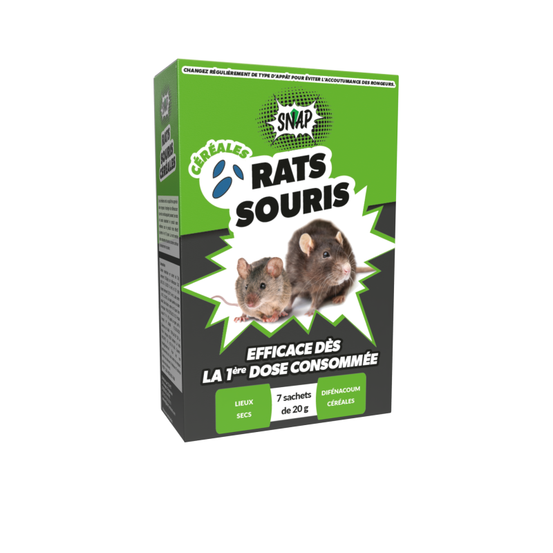 Sachet de blé raticide souricide rats souris