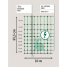 Filet de protection électrifiable H. 65 cm pour cultures