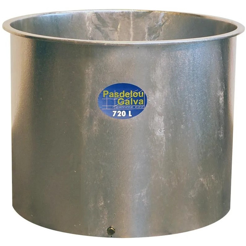 Bac de pâturage rond galvanisé 720L - Hauteur 0,85m