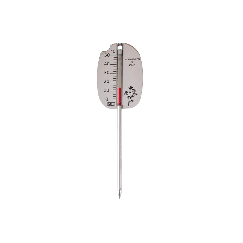 Thermomètre de semis en inox : mesure précise du sol