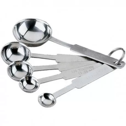Cuillères mesureuses inox x5 (15 ml à 0,625 ml) | Triangle Outillage