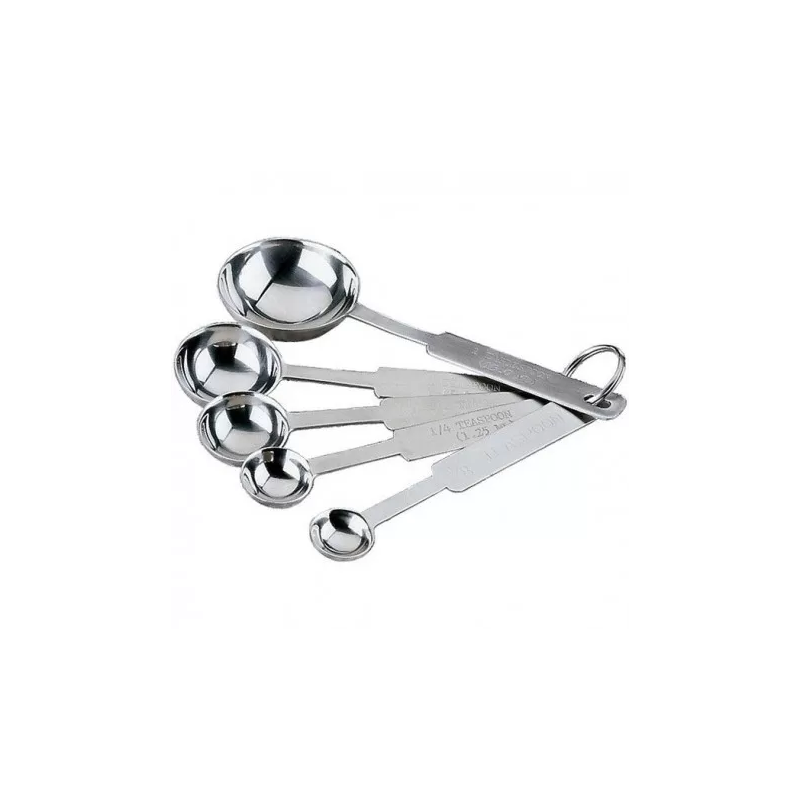 Cuillères mesureuses inox x5 (15 ml à 0,625 ml) | Triangle Outillage