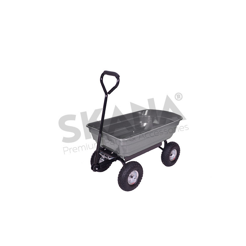 Chariot avec benne basculante gris 250kg