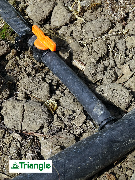 Robinet d'arrêt pour ligne d'irrigation